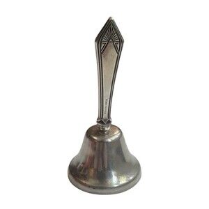 Vintage Sterling Silver Handle Bell Art Deco Dinner Bell